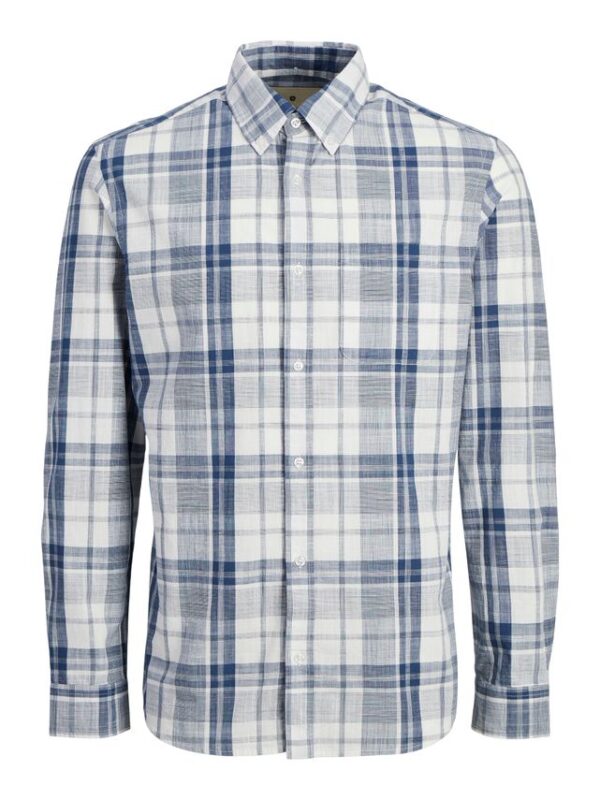 Køb JPRBLUBROOK SLUB CHECK SHIRT L/S LN billigt online tilbud