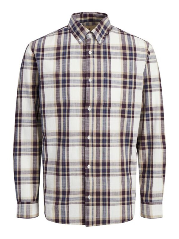 Køb JPRBLUBROOK SLUB CHECK SHIRT L/S LN billigt online tilbud