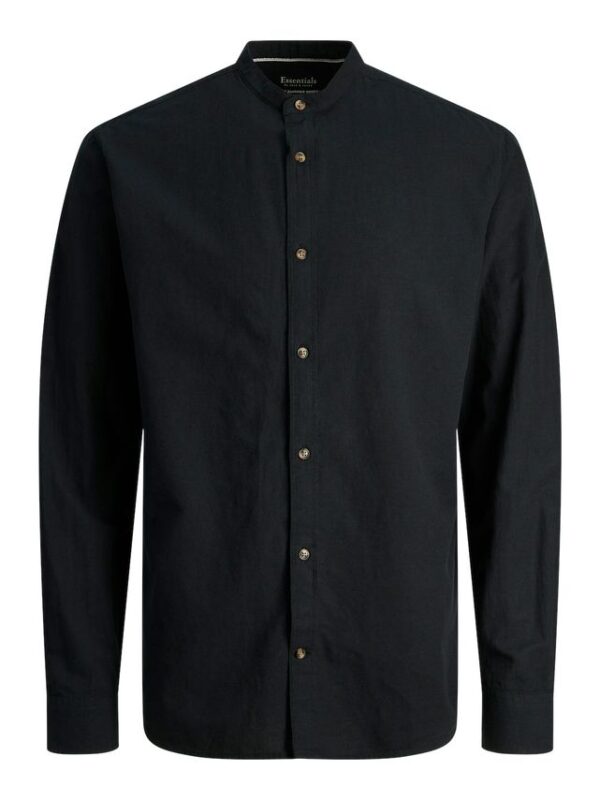 Køb JJESUMMER BAND LINEN BLEND SHIRT LS billigt online tilbud