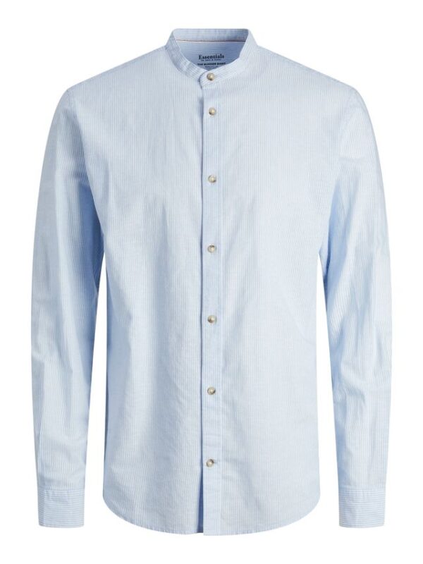 Køb JJESUMMER BAND LINEN BLEND SHIRT LS billigt online tilbud