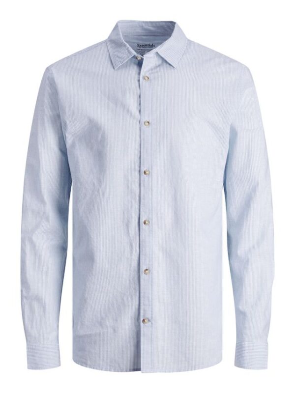 Køb JJESUMMER LINEN BLEND SHIRT LS SN billigt online tilbud