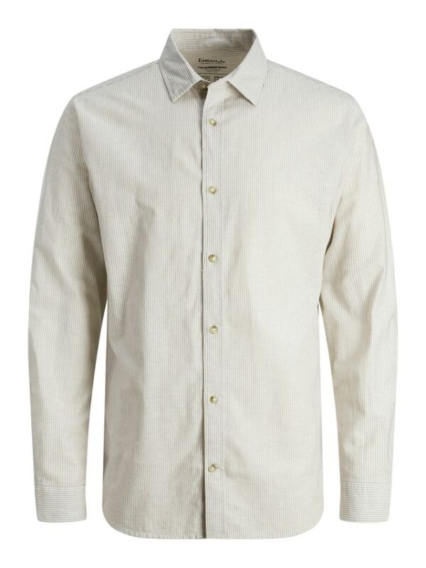 Køb JJESUMMER LINEN BLEND SHIRT LS SN billigt online tilbud