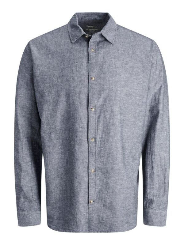 Køb JJESUMMER LINEN BLEND SHIRT LS SN billigt online tilbud