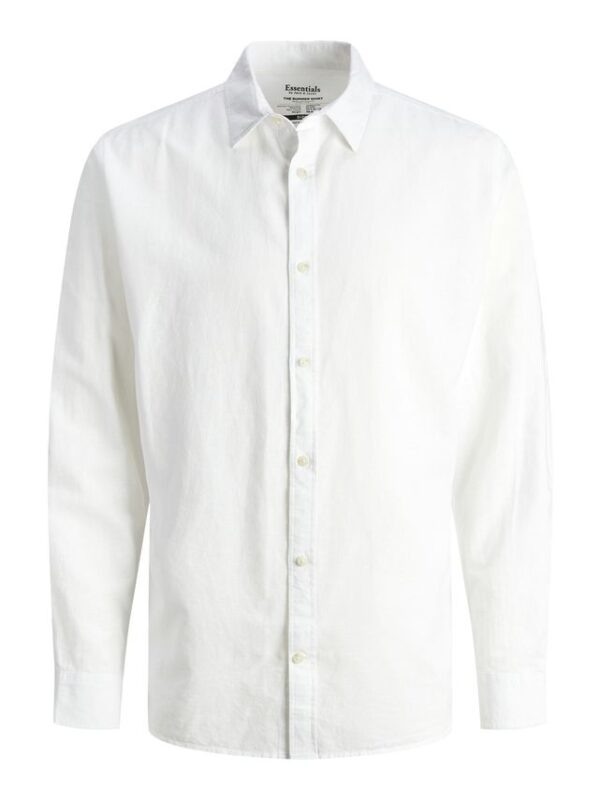 Køb JJESUMMER LINEN BLEND SHIRT LS SN billigt online tilbud