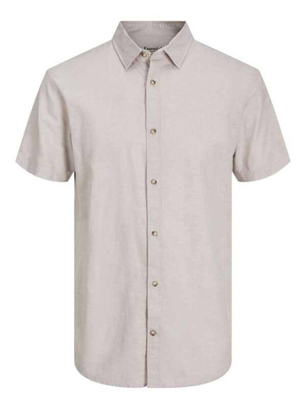 Køb JJESUMMER LINEN BLEND SHIRT SS SN billigt online tilbud