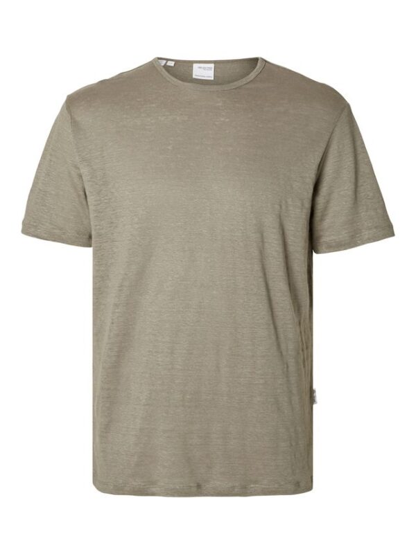 Køb SLHBET LINEN SS O-NECK TEE billigt online tilbud