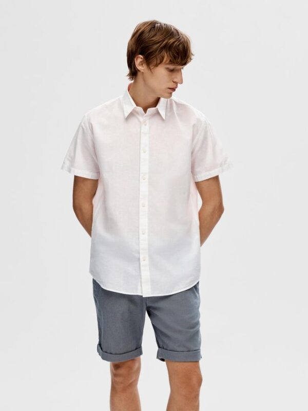 Køb SLHREG-NEW LINEN SHIRT SS NOOS billigt online tilbud