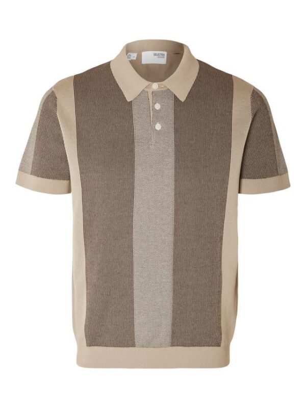 Køb SLHMATTIS SS KNIT STRIPE POLO billigt online tilbud