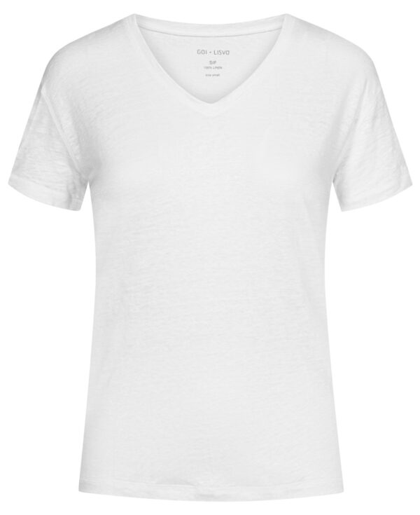 Køb Gai-lisva - Gai-lisva Simone Linen Tee  - M - Hvid billigt online tilbud