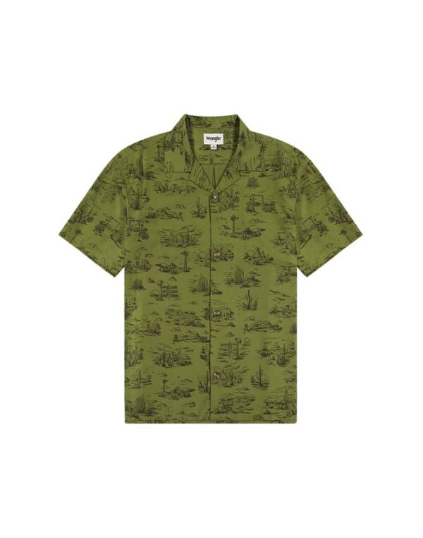 Køb SS_RESORT_SHIRT OLIVE_SCENIC billigt online tilbud