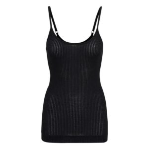 Køb Seam Less - Sofia Silke Top  - One Size - Sort billigt online tilbud