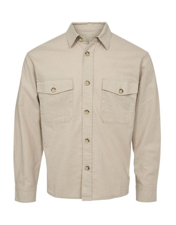 Køb Linen overshirt modern fit billigt online tilbud