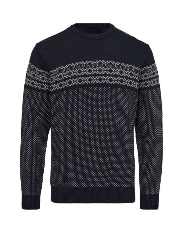 Køb Jaquard knit regular fit billigt online tilbud