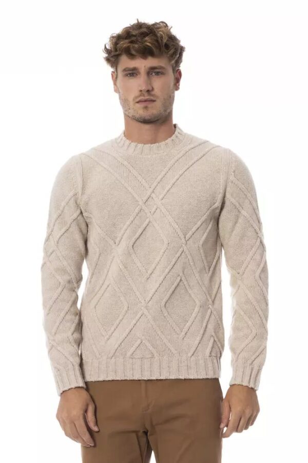 Køb Alpha Studio Beige Uld Sweater billigt online tilbud