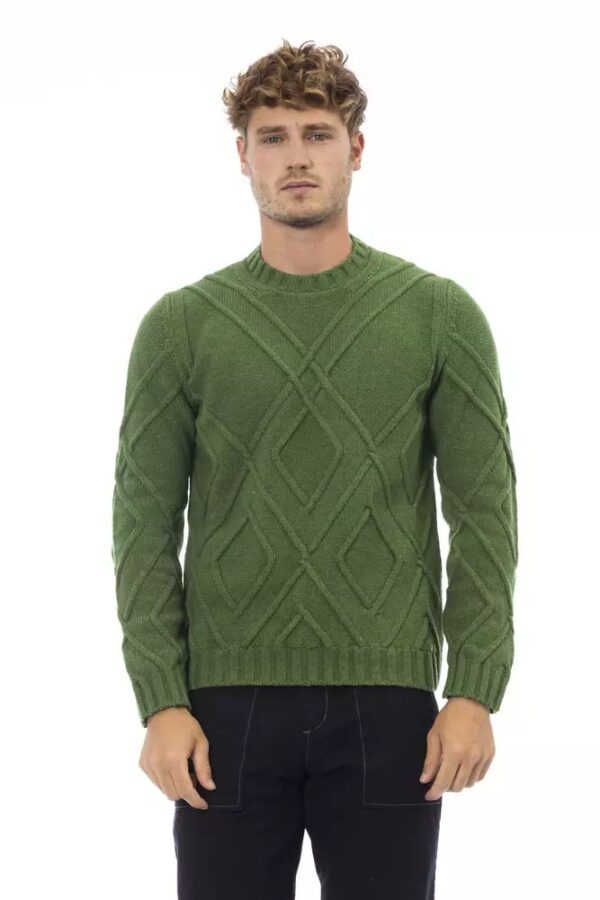 Køb Alpha Studio Grøn Uld Sweater billigt online tilbud