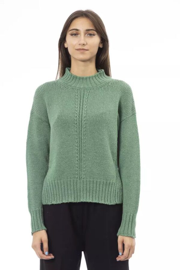 Køb Alpha Studio Grøn Uld Sweater billigt online tilbud