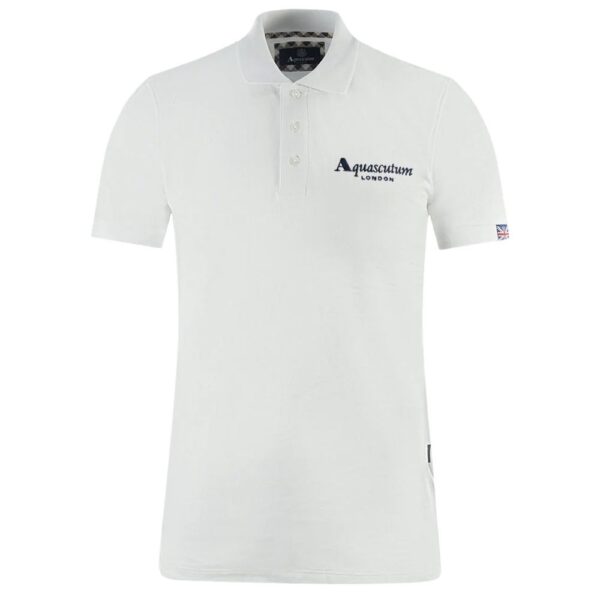 Køb Aquascutum White Bomuld Polo Shirt billigt online tilbud