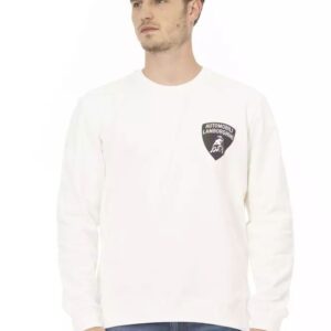 Køb Automobili Lamborghini Hvid Bomuld Sweater billigt online tilbud