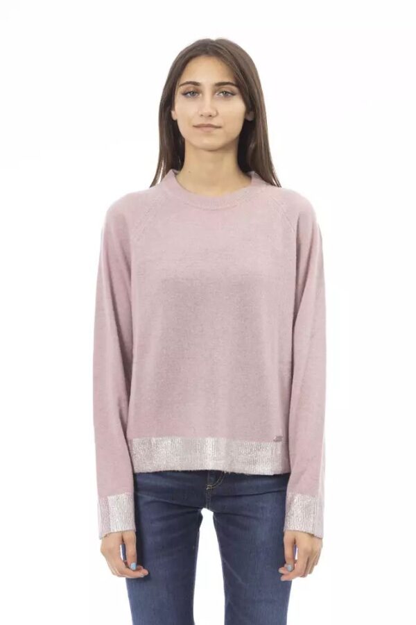 Køb Baldinini Pink Uld Sweater billigt online tilbud