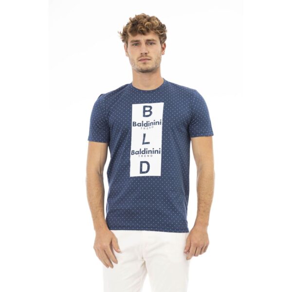 Køb Baldinini Trend Blå Bomuld T-Shirt billigt online tilbud