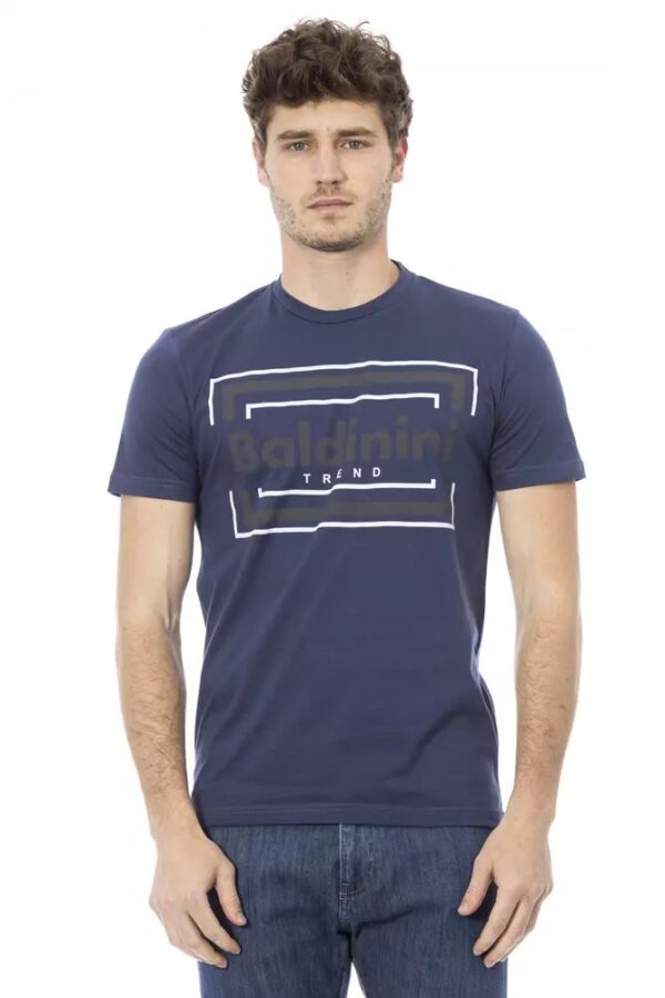 Køb Baldinini Trend Blå Bomuld T-Shirt billigt online tilbud