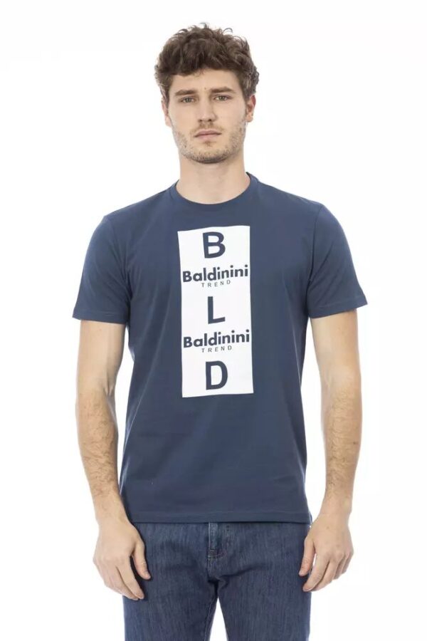 Køb Baldinini Trend Blå Bomuld T-Shirt billigt online tilbud