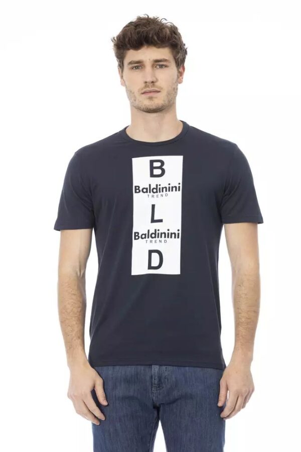 Køb Baldinini Trend Blå Bomuld T-Shirt billigt online tilbud