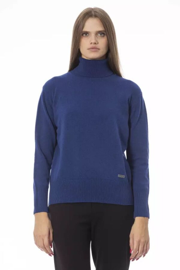 Køb Baldinini Trend Blå  Uld Sweater billigt online tilbud