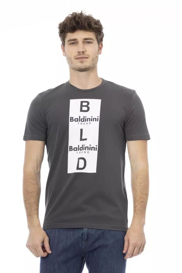 Køb Baldinini Trend Grå Bomuld T-Shirt billigt online tilbud