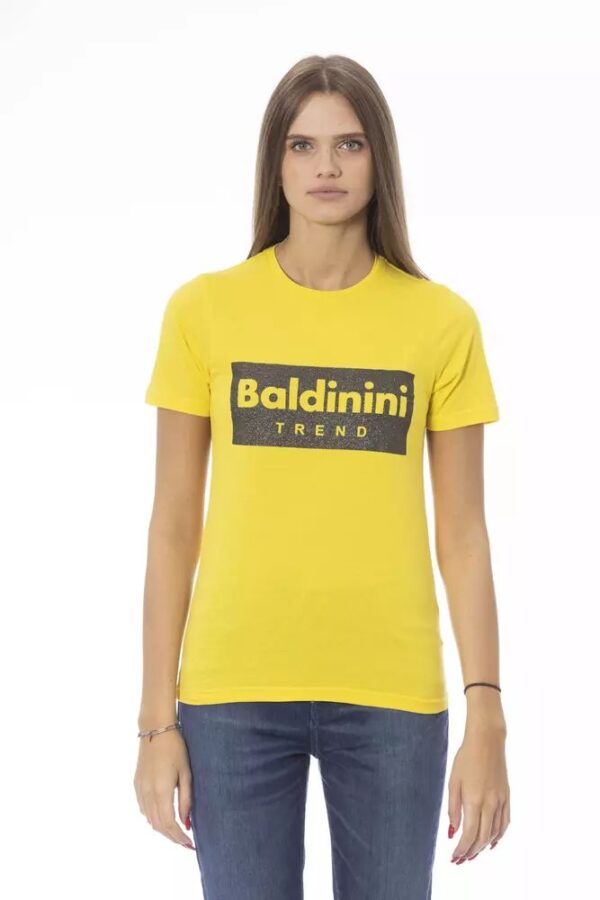 Køb Baldinini Trend Gul Bomuld Tops & T-Shirt billigt online tilbud