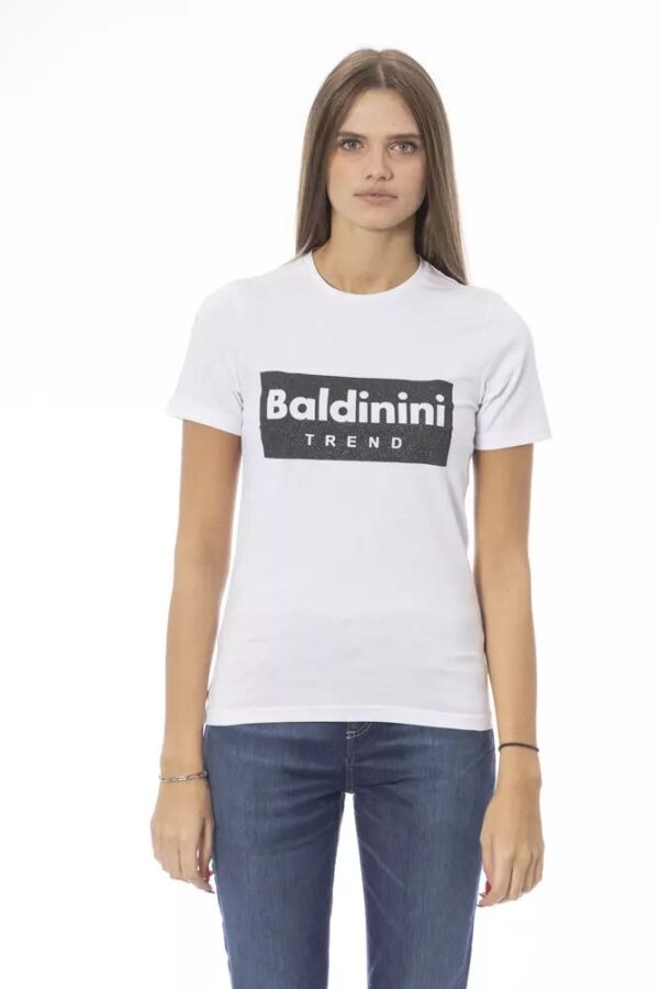 Køb Baldinini Trend Hvid Bomuld Tops & T-Shirt billigt online tilbud