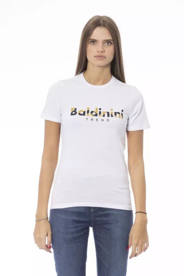 Køb Baldinini Trend Hvid Bomuld Tops & T-Shirt billigt online tilbud