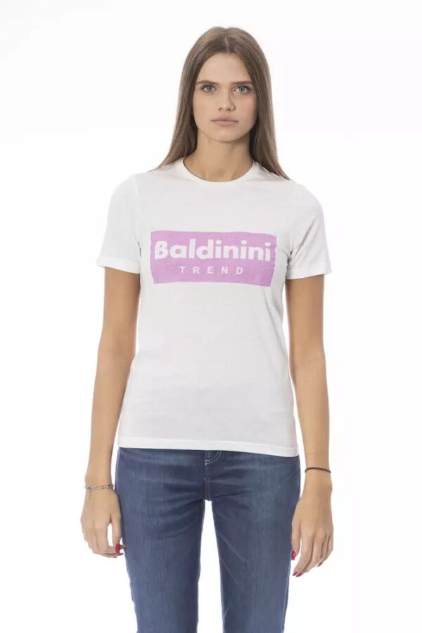 Køb Baldinini Trend Hvid Bomuld Tops & T-Shirt billigt online tilbud