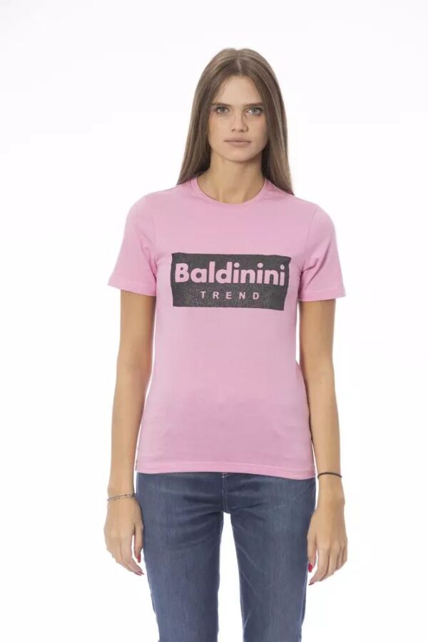 Køb Baldinini Trend Pink Bomuld Tops & T-Shirt billigt online tilbud