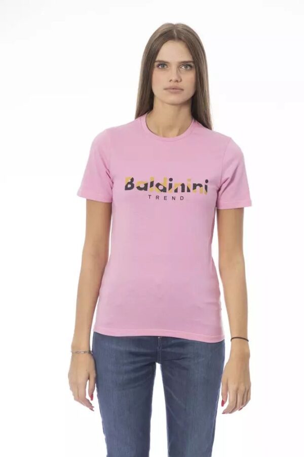 Køb Baldinini Trend Pink Bomuld Tops & T-Shirt billigt online tilbud