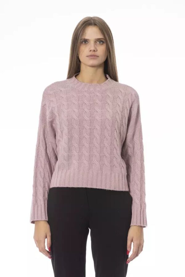 Køb Baldinini Trend Pink Uld Sweater billigt online tilbud