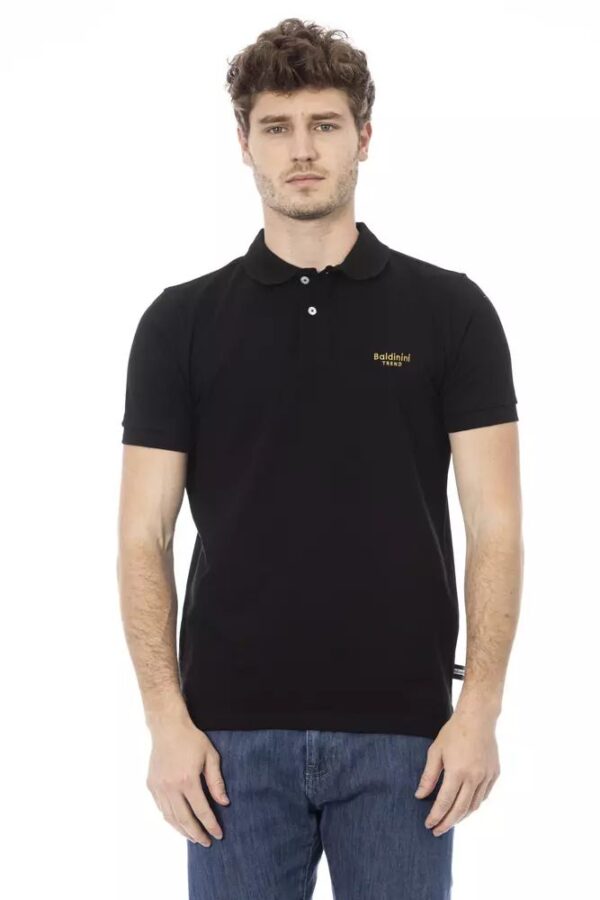 Køb Baldinini Trend Sort Bomuld Polo Shirt billigt online tilbud