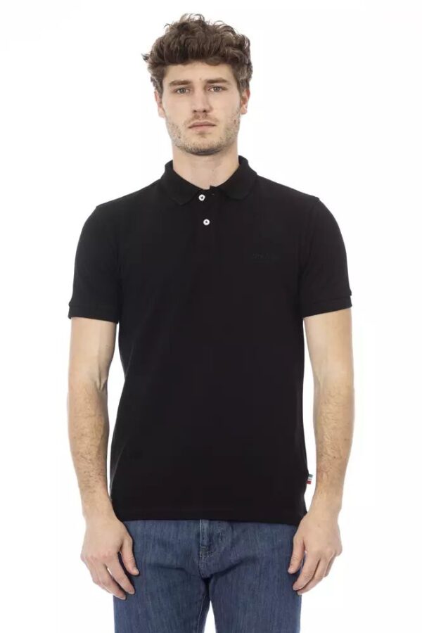 Køb Baldinini Trend Sort Bomuld Polo Shirt billigt online tilbud