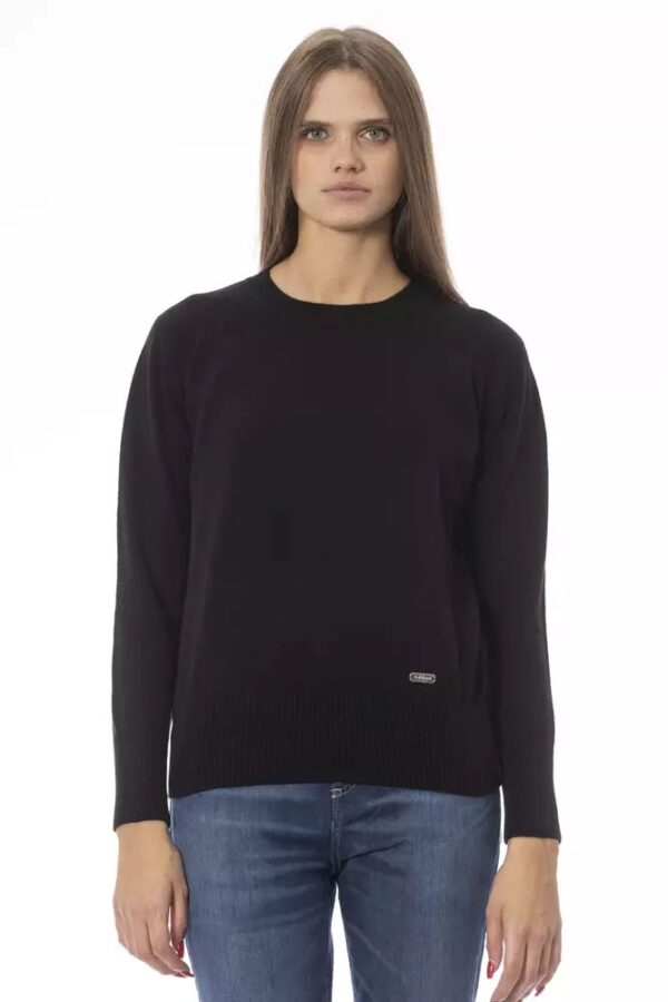 Køb Baldinini Trend Sort Uld Sweater billigt online tilbud