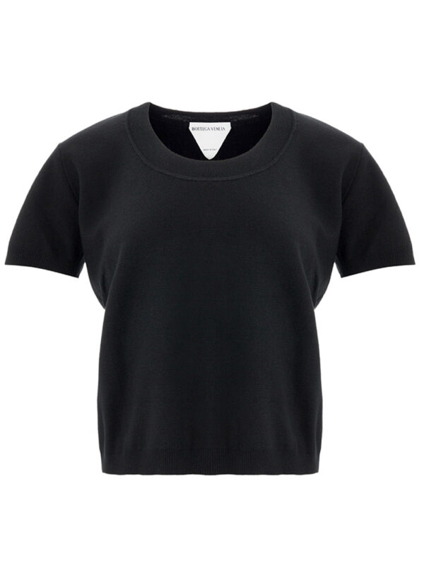 Køb Bottega Veneta Cashmere Blend Sort Bluse Top billigt online tilbud