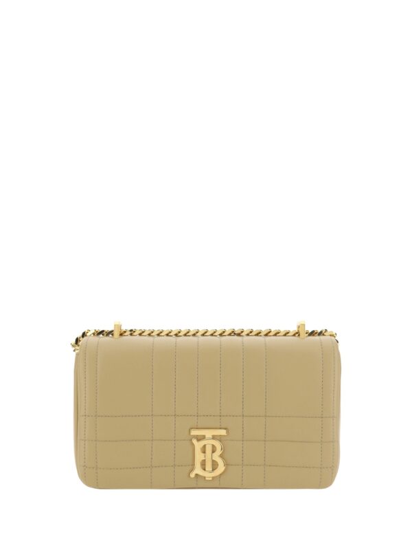 Køb Burberry Oat Beige Læder Skulder Taske billigt online tilbud