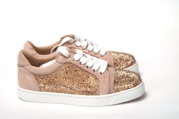 Køb Christian Louboutin Antoinette Rød Guld Sneakers billigt online tilbud