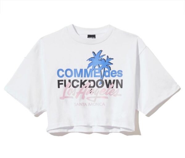 Køb Comme Des Fuckdown Hvid Bomuld Tops & T-Shirt billigt online tilbud