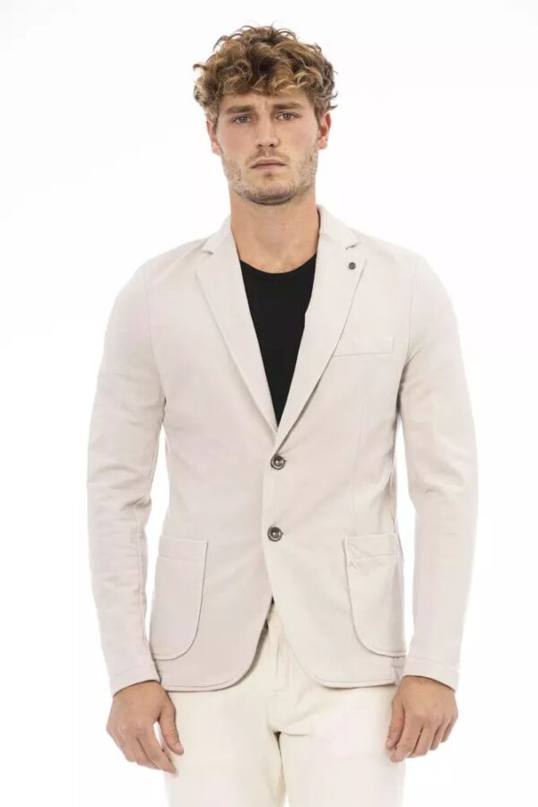 Køb Distretto12 Beige Bomuld Blazer billigt online tilbud