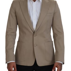 Køb Dolce & Gabbana Beige Bomuld Blazer billigt online tilbud