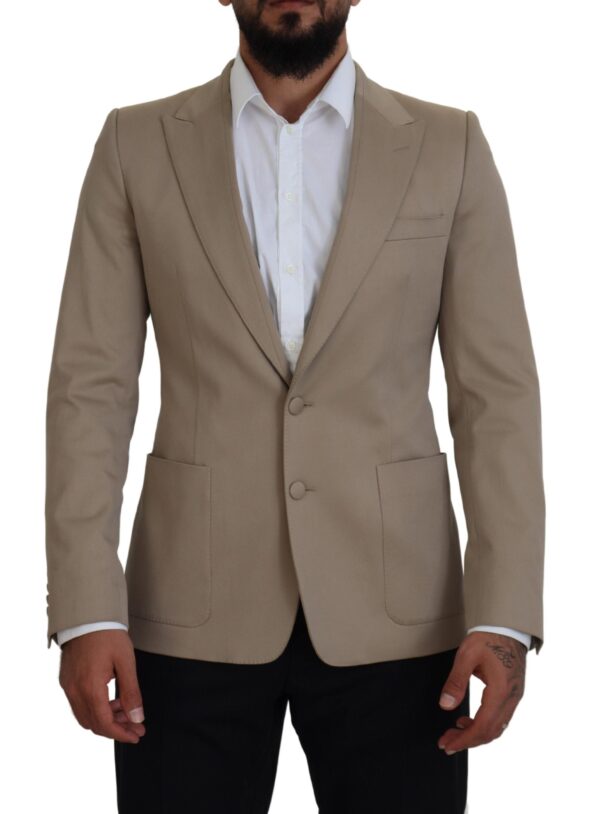 Køb Dolce & Gabbana Beige Bomuld Blazer billigt online tilbud