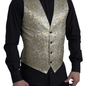 Køb Dolce & Gabbana Guld Jacquard Vest billigt online tilbud