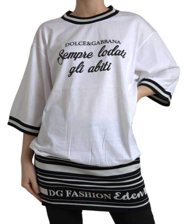 Køb Dolce & Gabbana Hvid Bomuld DG Fashion Tee T-shirt billigt online tilbud