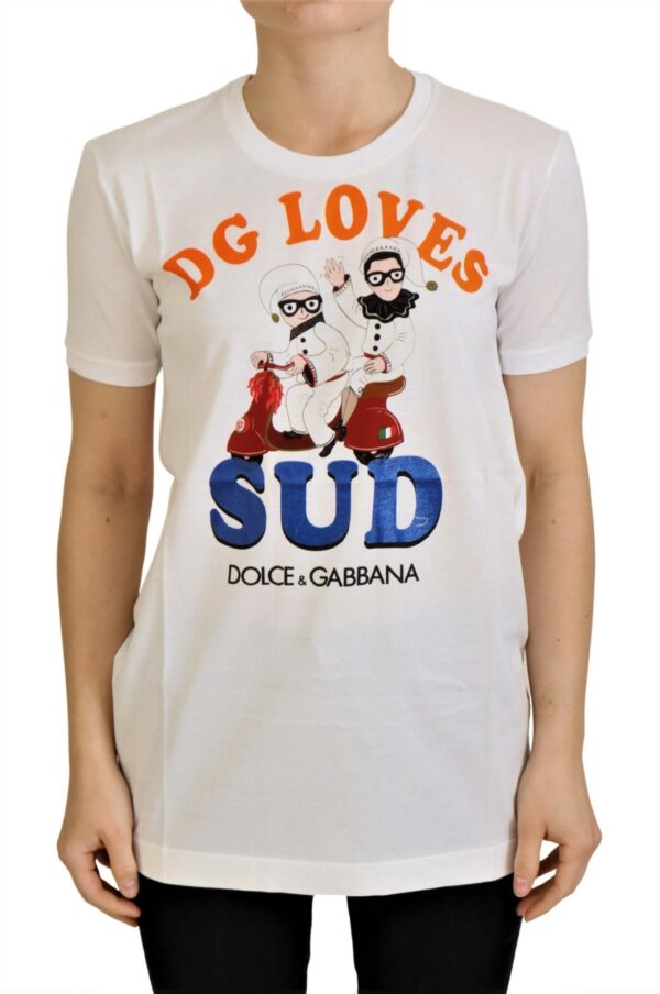 Køb Dolce & Gabbana Hvid Bomuld DG Loves SUD T-shirt billigt online tilbud