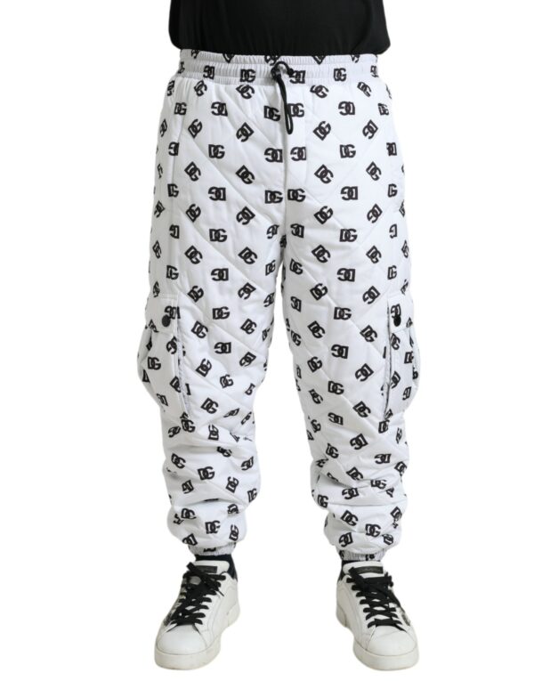 Køb Dolce & Gabbana Hvid Logo DG Print Men Jogger Sweatpants Pants billigt online tilbud